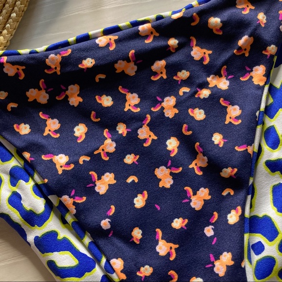 RARE Maaji 💙 Reversible Leopard Print String Bikini Bottom 👙🌸🏄🏼‍♀️ - Picture 6 of 7